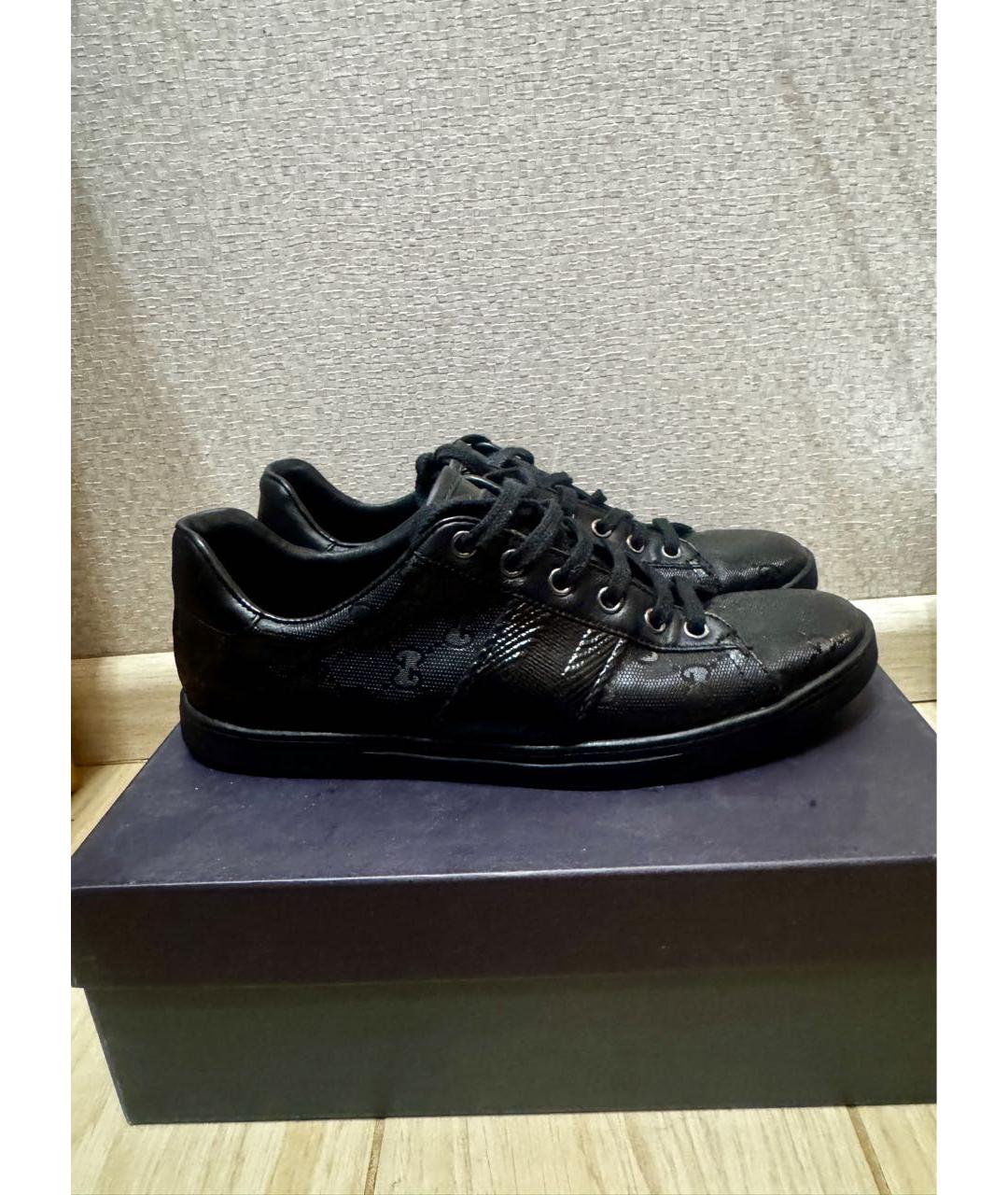 GUCCI Черные кожаные кеды, фото 7