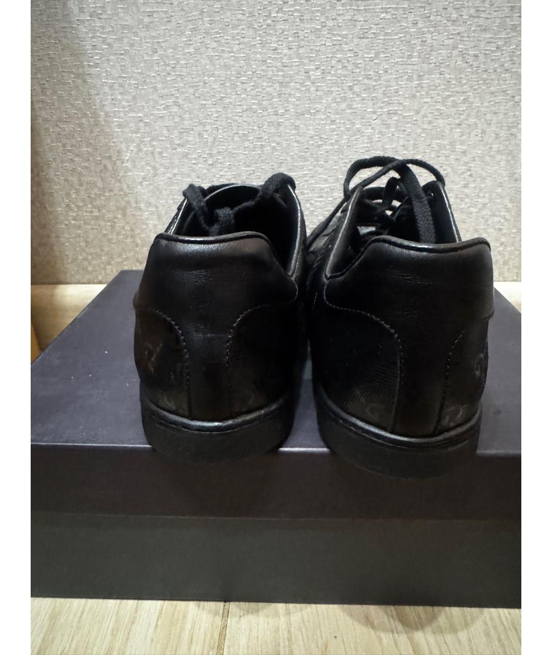 GUCCI Черные кожаные кеды, фото 4