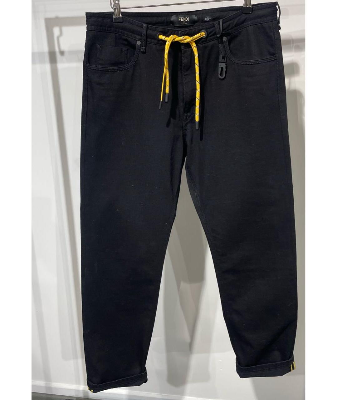 FENDI Черные хлопковые джинсы скинни, фото 9