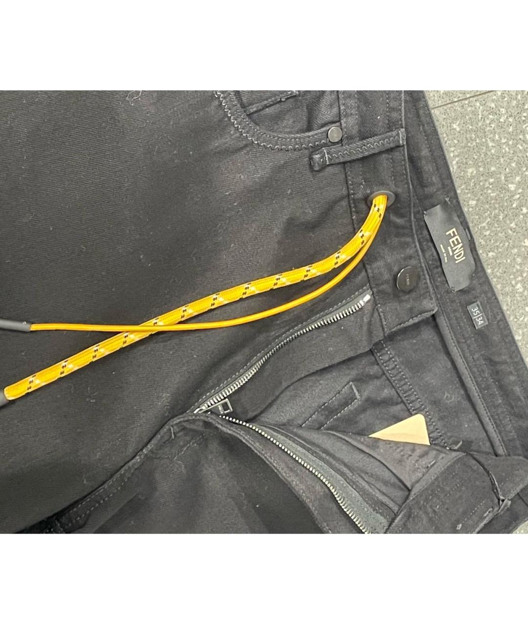 FENDI Черные хлопковые джинсы скинни, фото 7