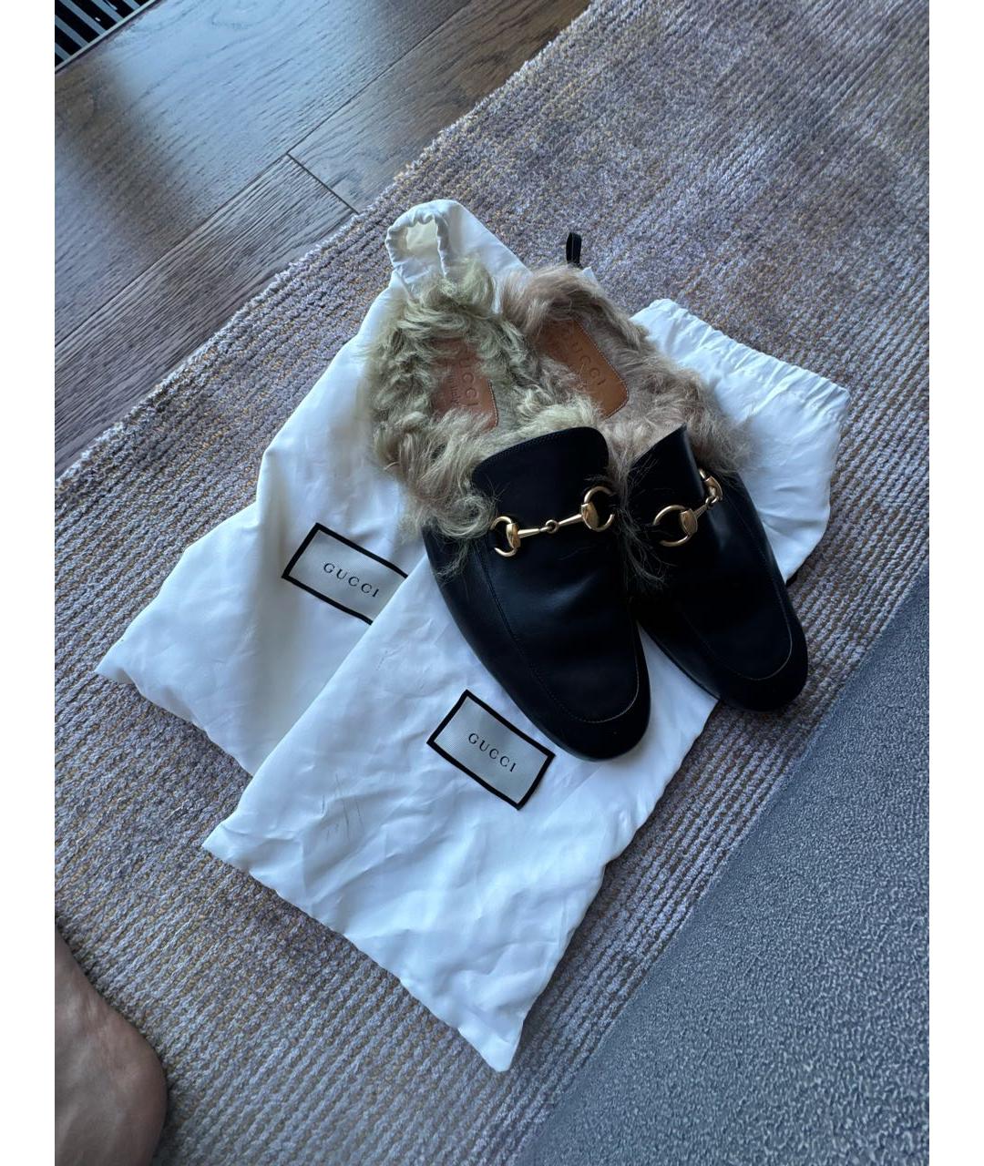 GUCCI Черные кожаные лоферы, фото 6