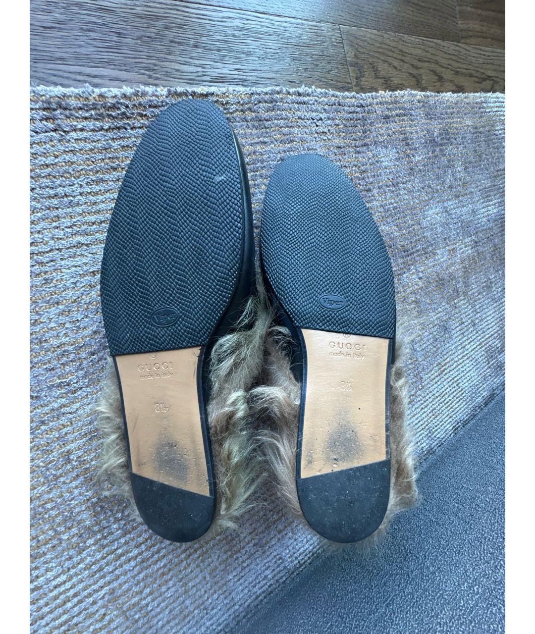 GUCCI Черные кожаные лоферы, фото 5