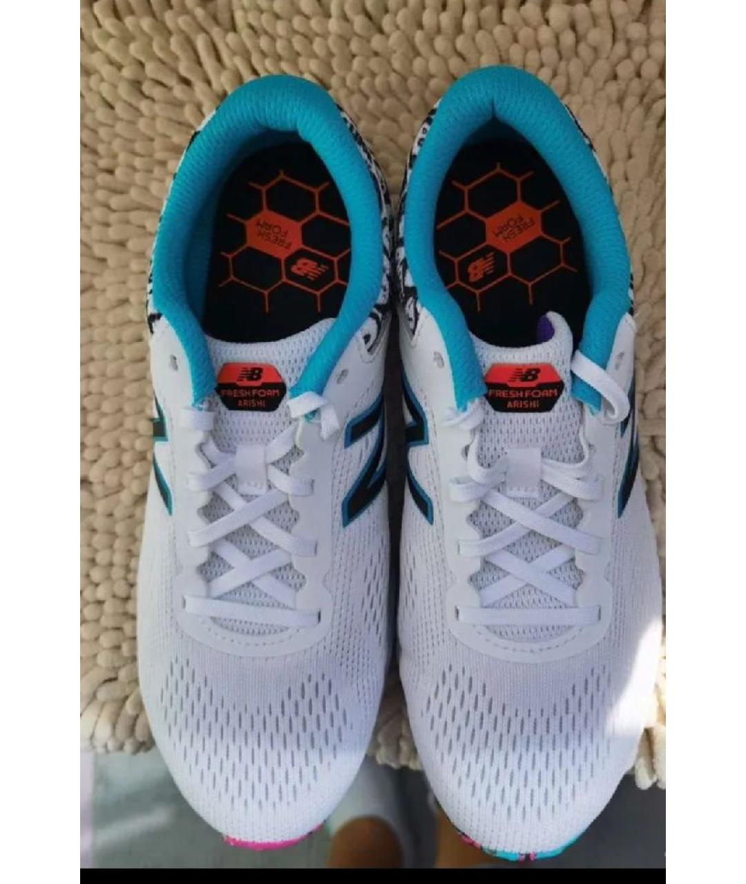 NEW BALANCE Белые текстильные кроссовки, фото 3