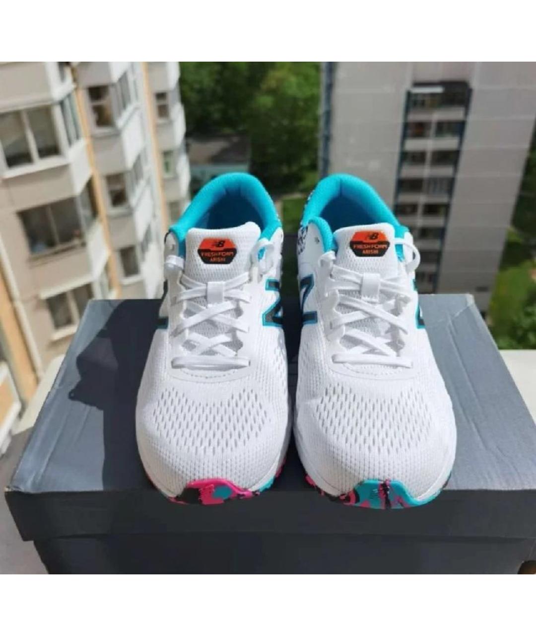 NEW BALANCE Белые текстильные кроссовки, фото 2