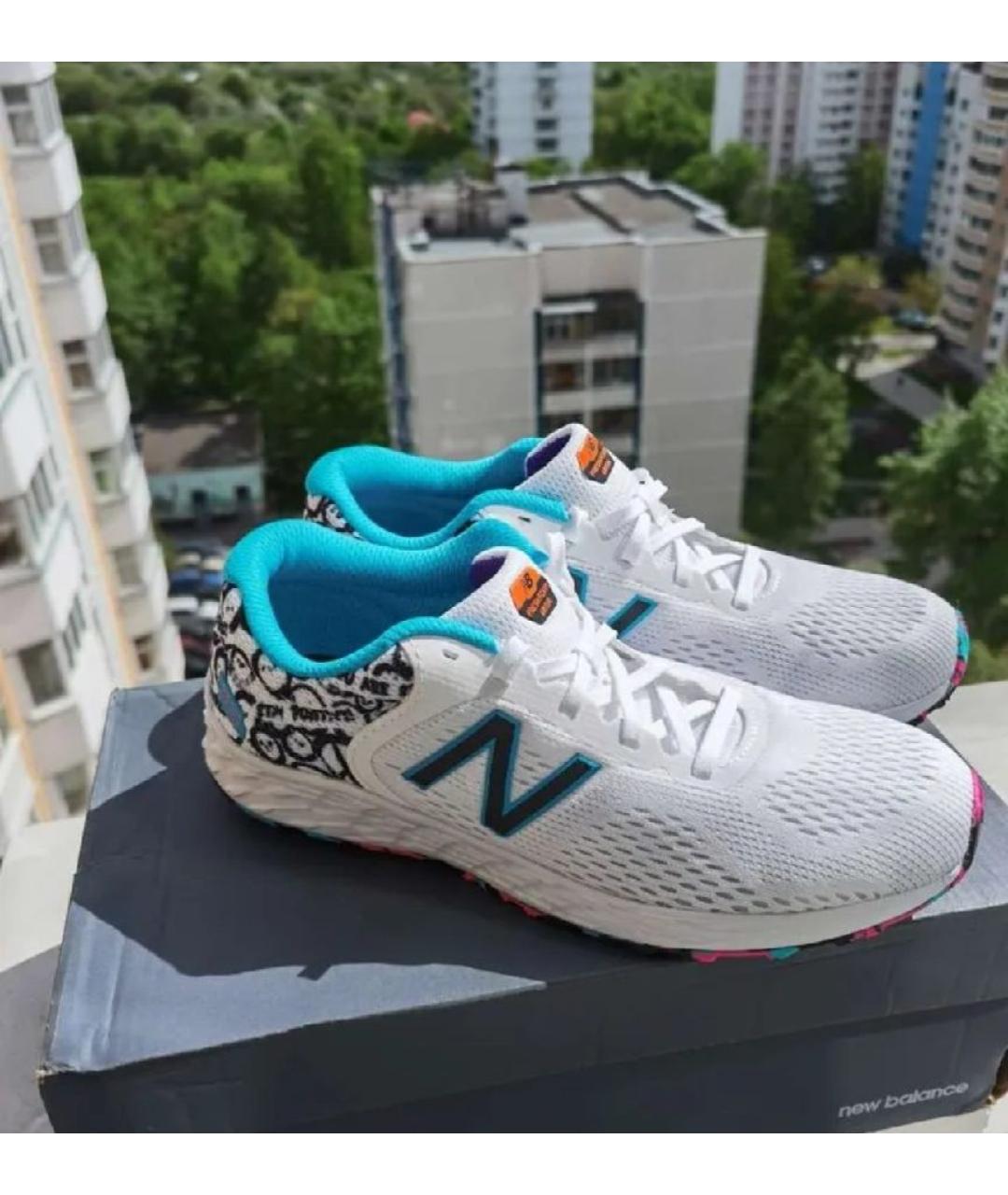 NEW BALANCE Белые текстильные кроссовки, фото 9