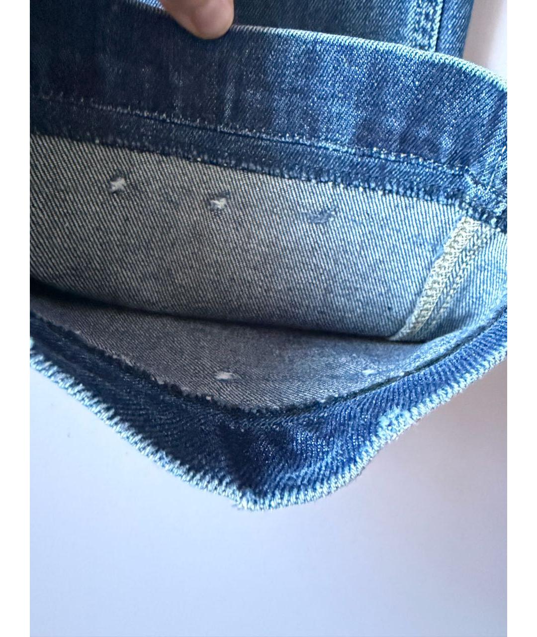 GUCCI Синие хлопковые джинсы клеш, фото 5