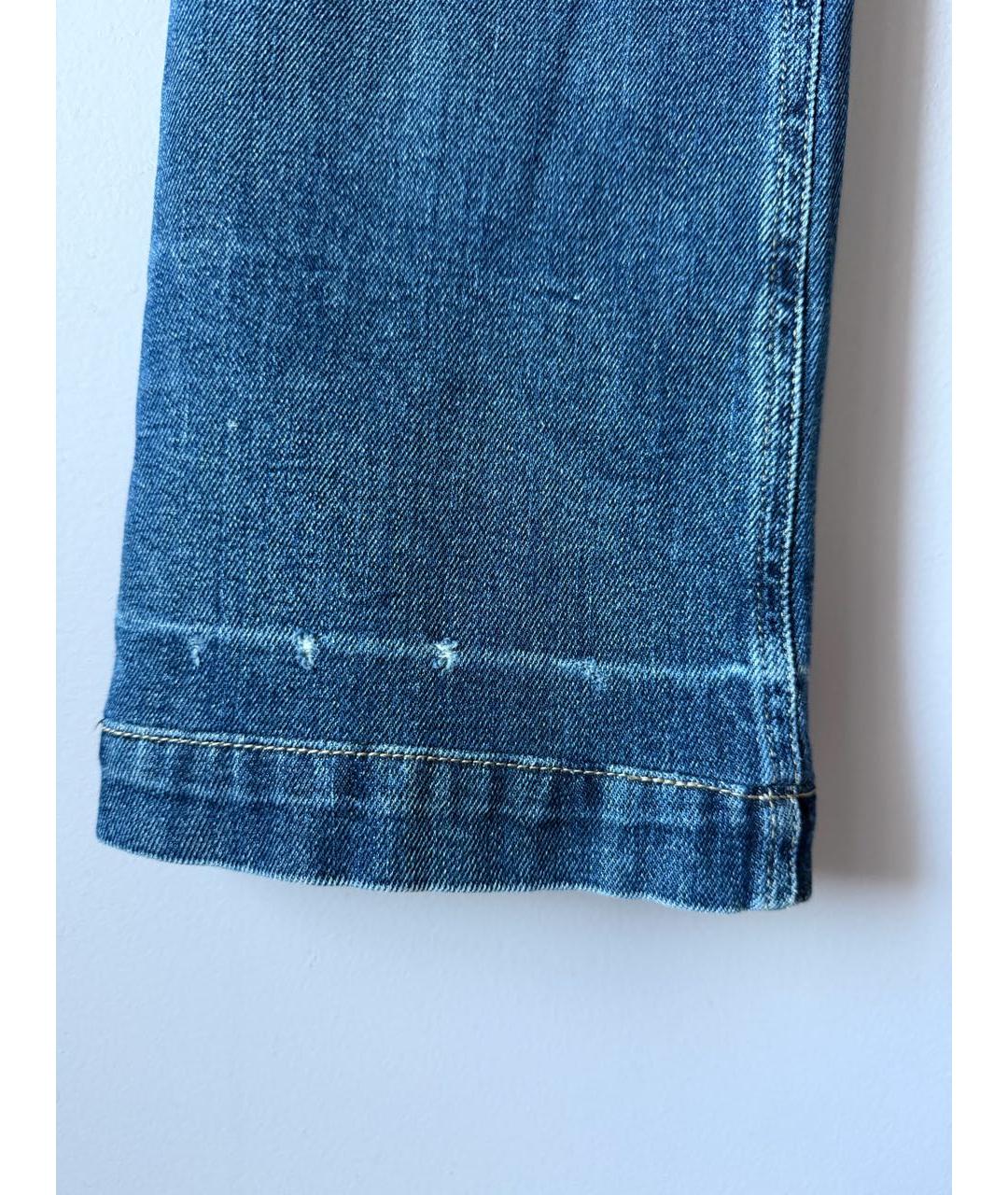 GUCCI Синие хлопковые джинсы клеш, фото 4