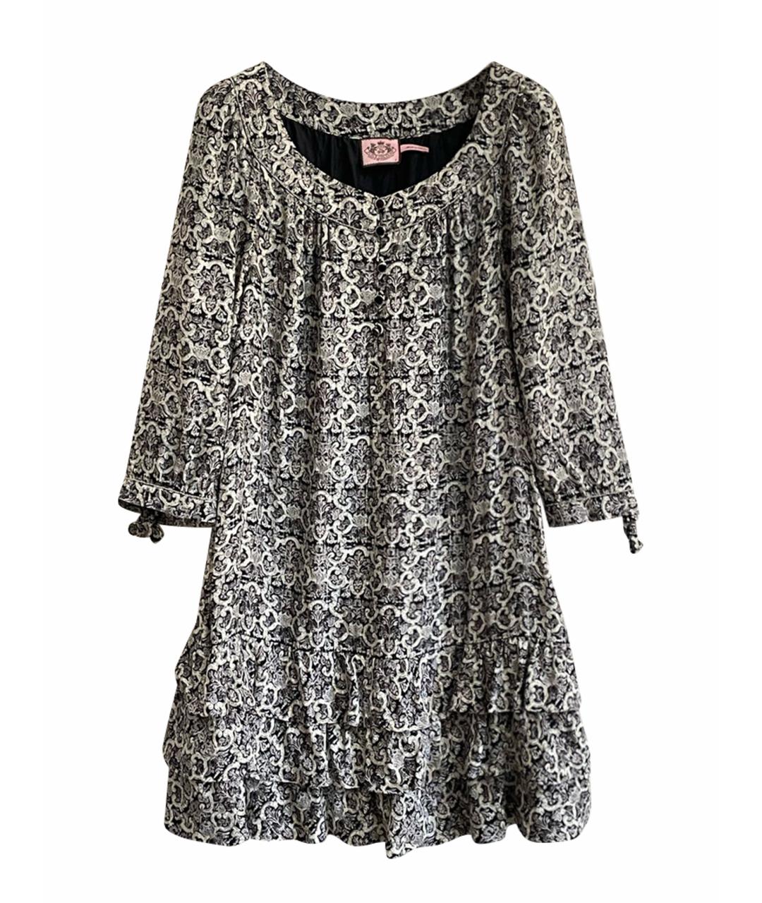 JUICY COUTURE Серое шелковое повседневное платье, фото 1