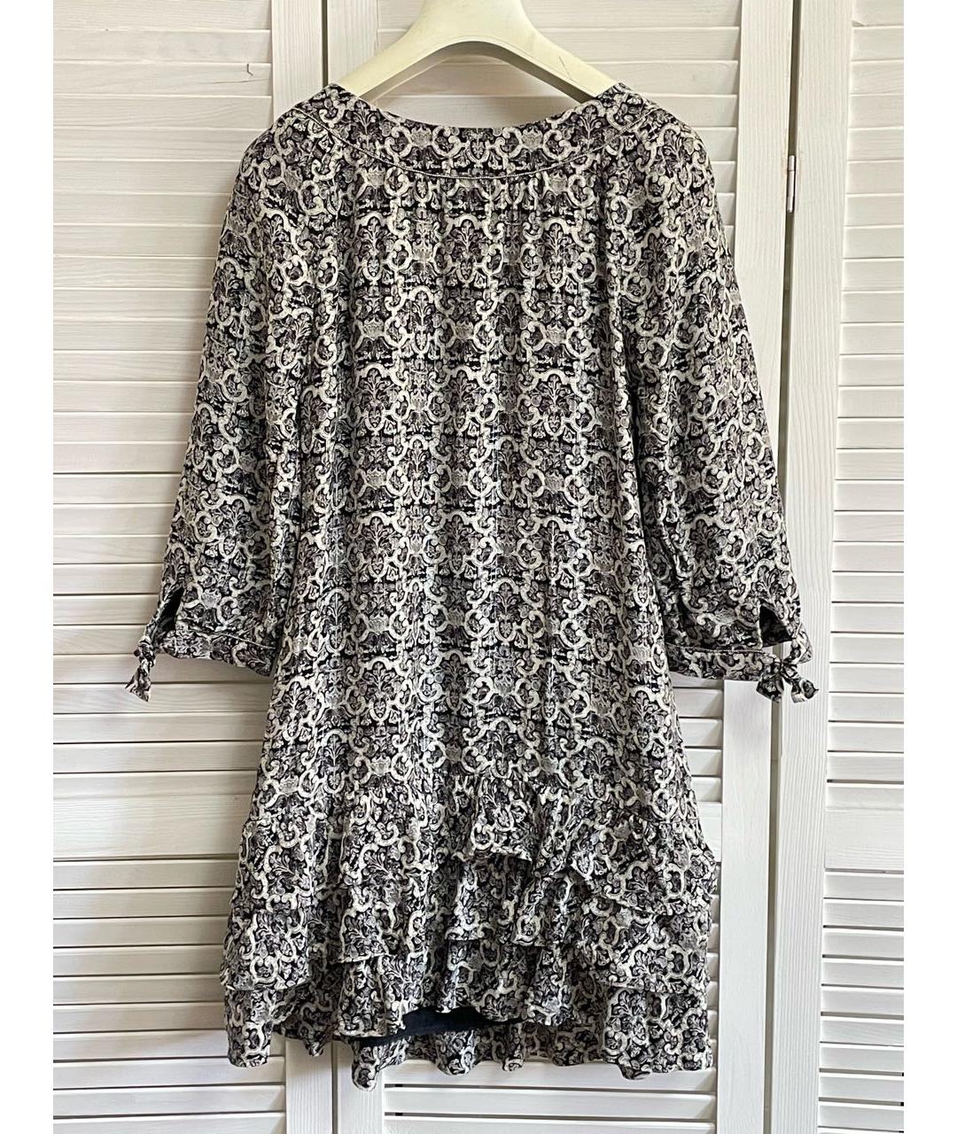 JUICY COUTURE Серое шелковое повседневное платье, фото 2