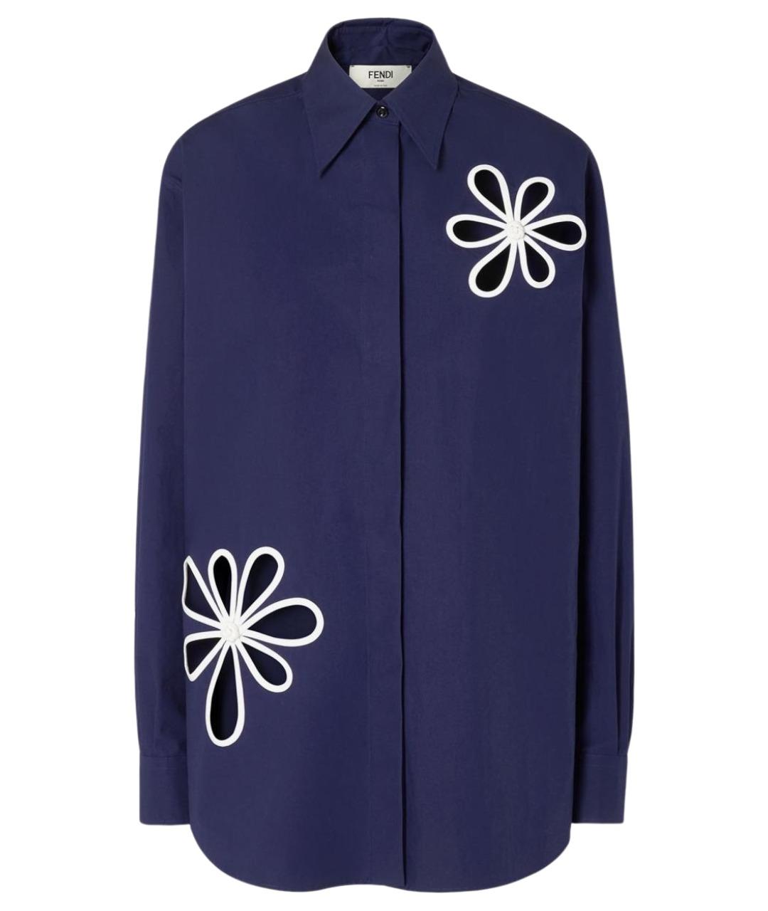 FENDI Синяя хлопковая рубашка, фото 1