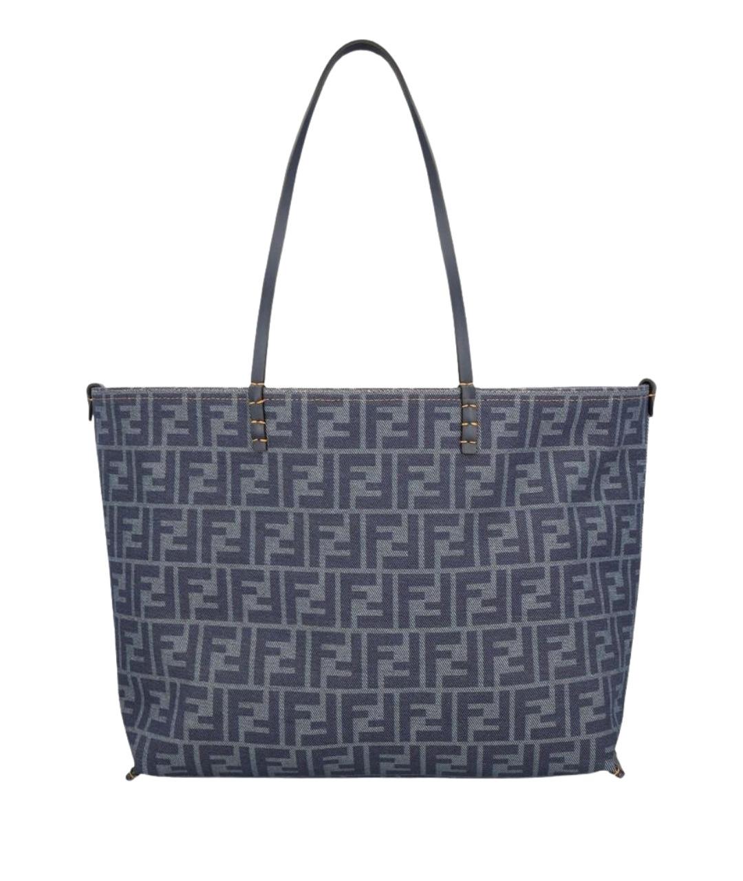 FENDI Синяя деним сумка тоут, фото 1