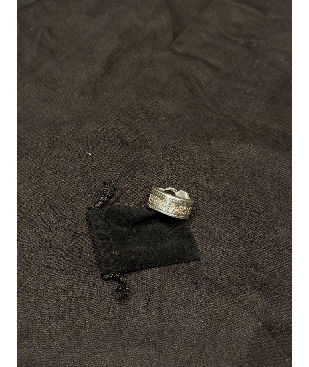 CHROME HEARTS Бежевое серебряное кольцо, фото 3