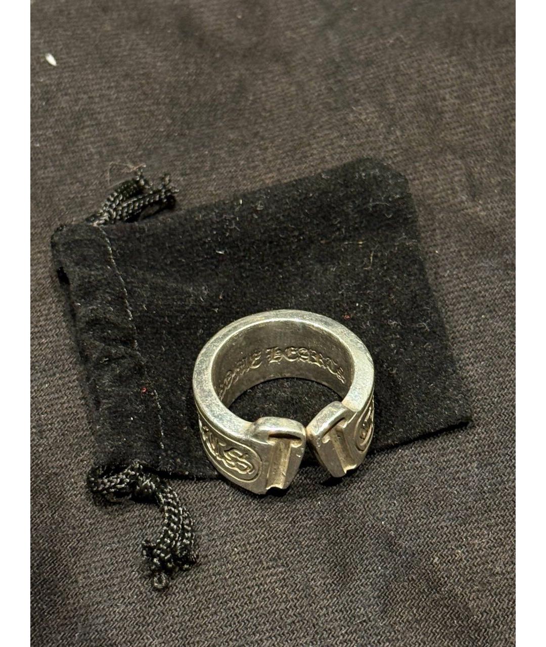 CHROME HEARTS Бежевое серебряное кольцо, фото 4