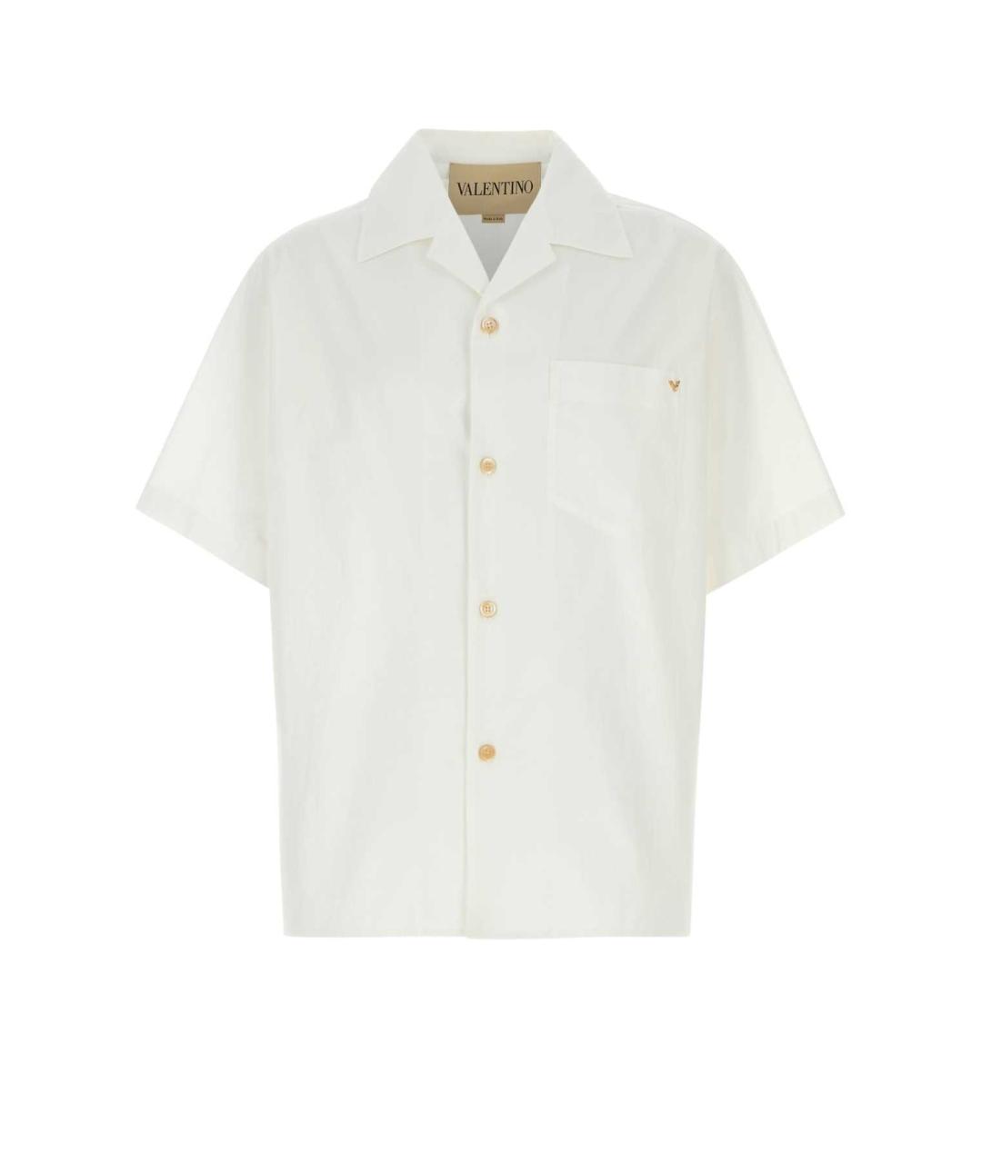 VALENTINO Белая хлопковая кэжуал рубашка, фото 1