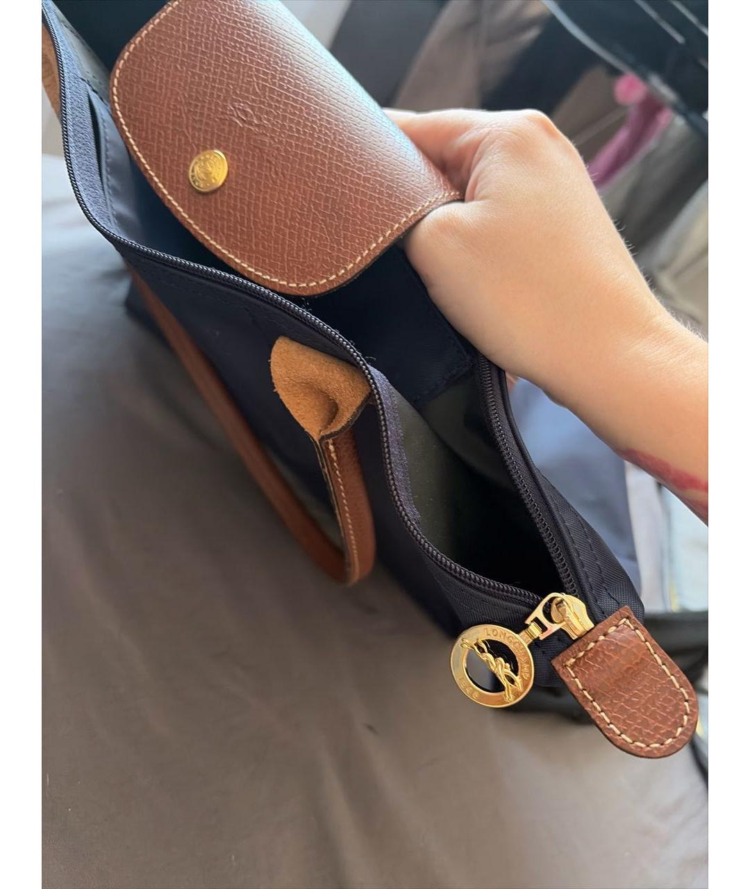 LONGCHAMP Темно-синяя сумка тоут, фото 4