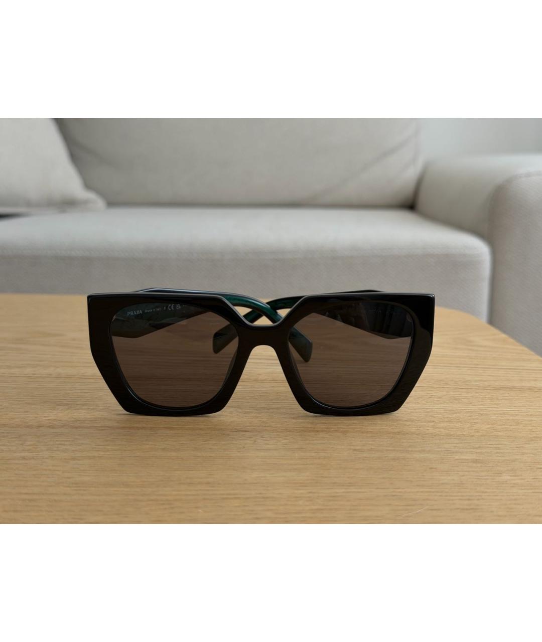 PRADA Зеленые пластиковые солнцезащитные очки, фото 6