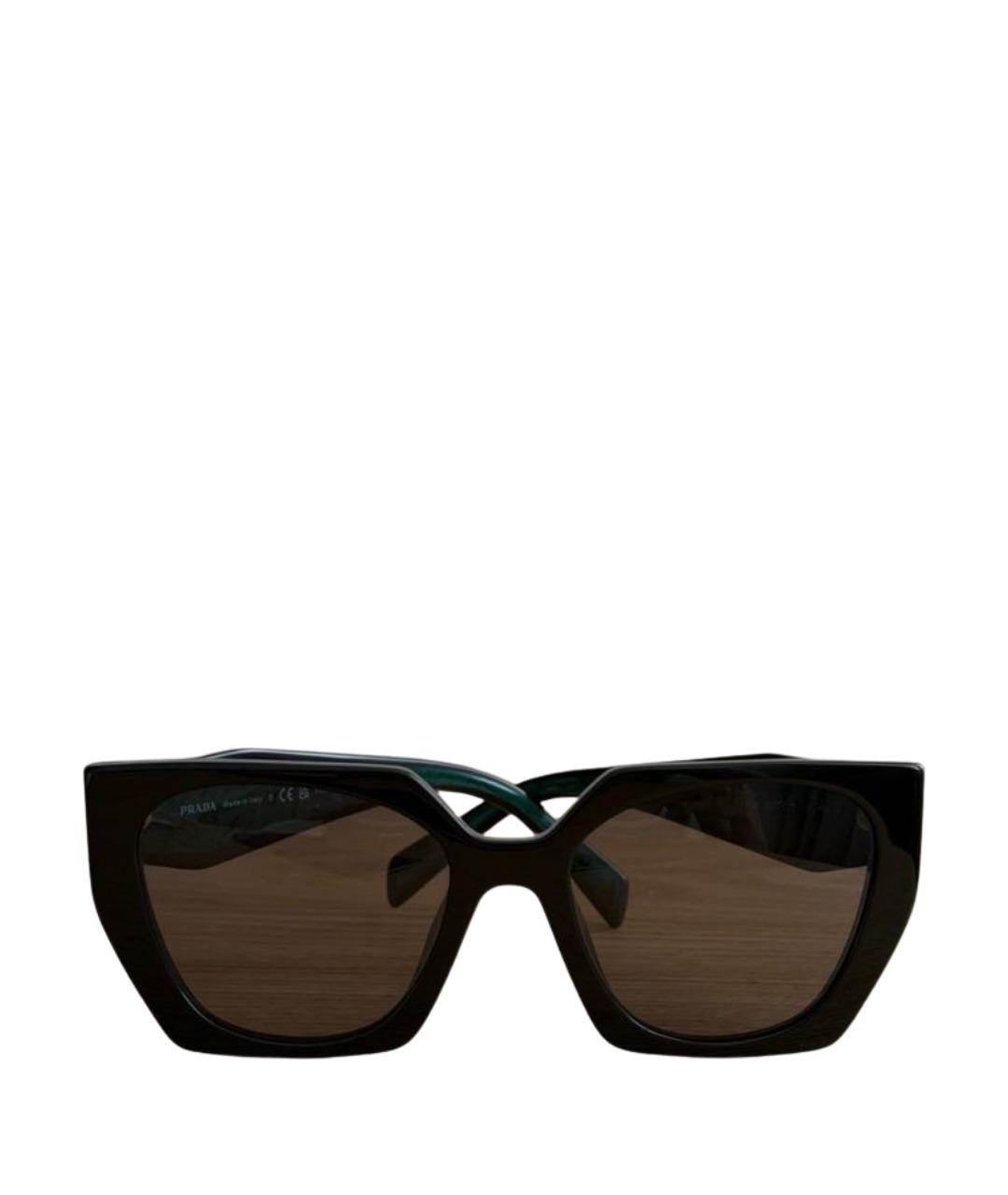 PRADA Зеленые пластиковые солнцезащитные очки, фото 1
