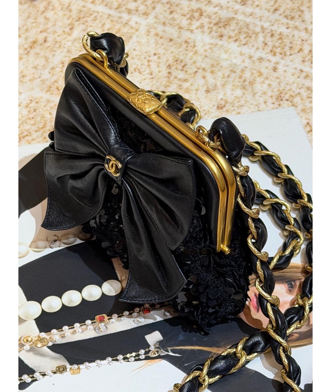 CHANEL Черная сумка через плечо, фото 2