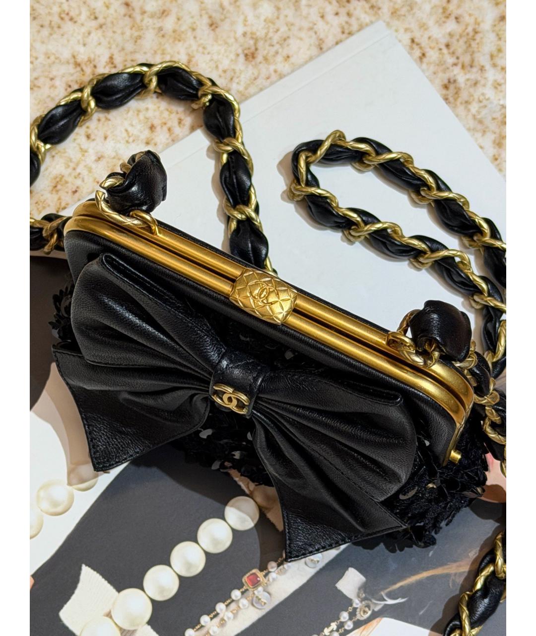 CHANEL Черная сумка через плечо, фото 3