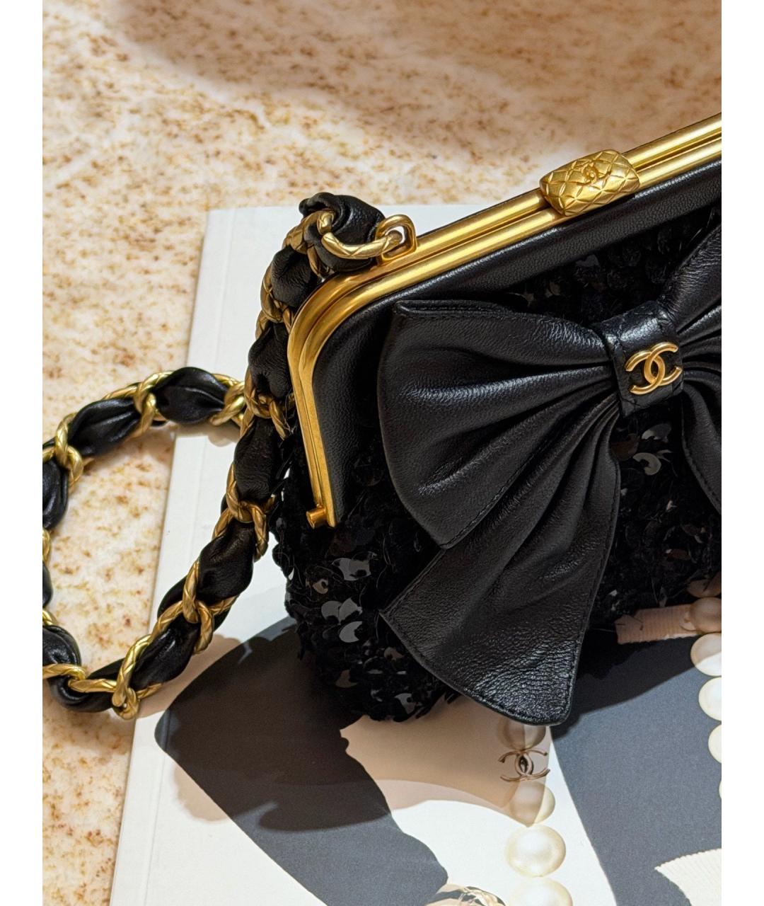 CHANEL Черная сумка через плечо, фото 4