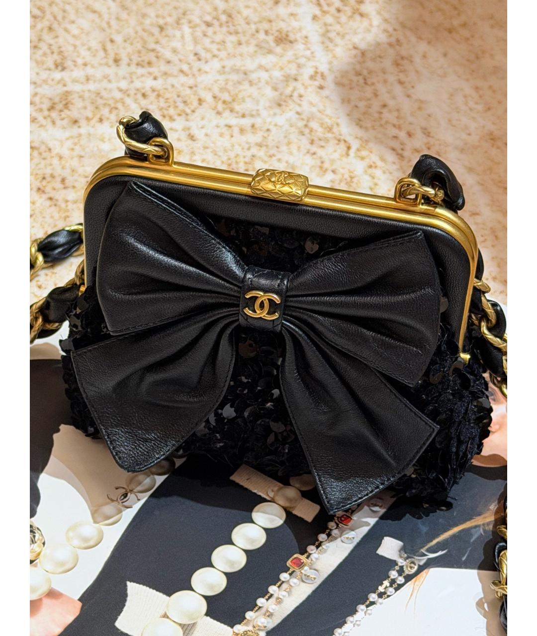 CHANEL Черная сумка через плечо, фото 8