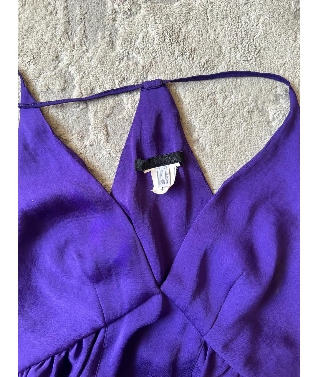 PINKO Фиолетовая шифоновая майка, фото 3