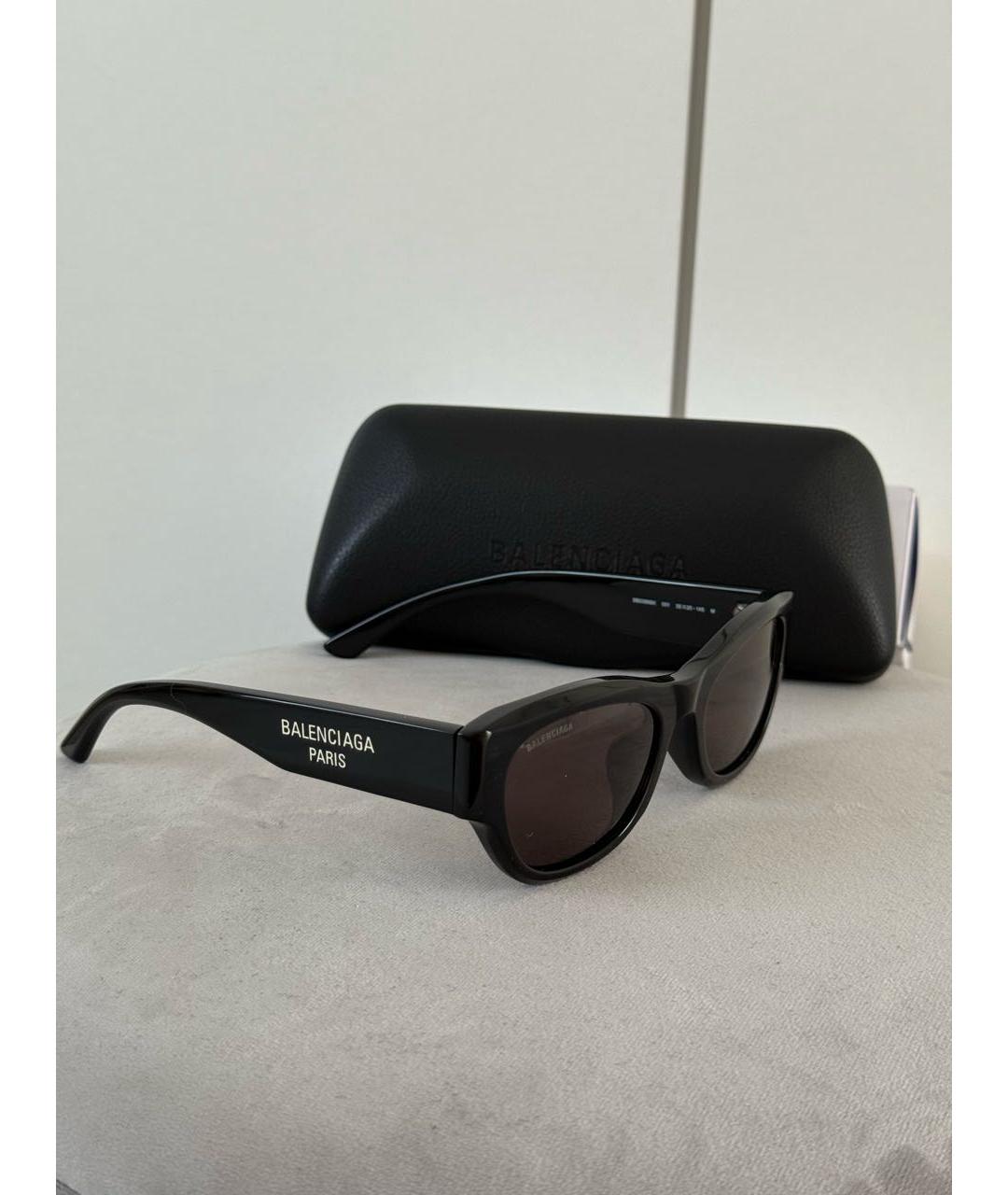 BALENCIAGA Черные пластиковые солнцезащитные очки, фото 2