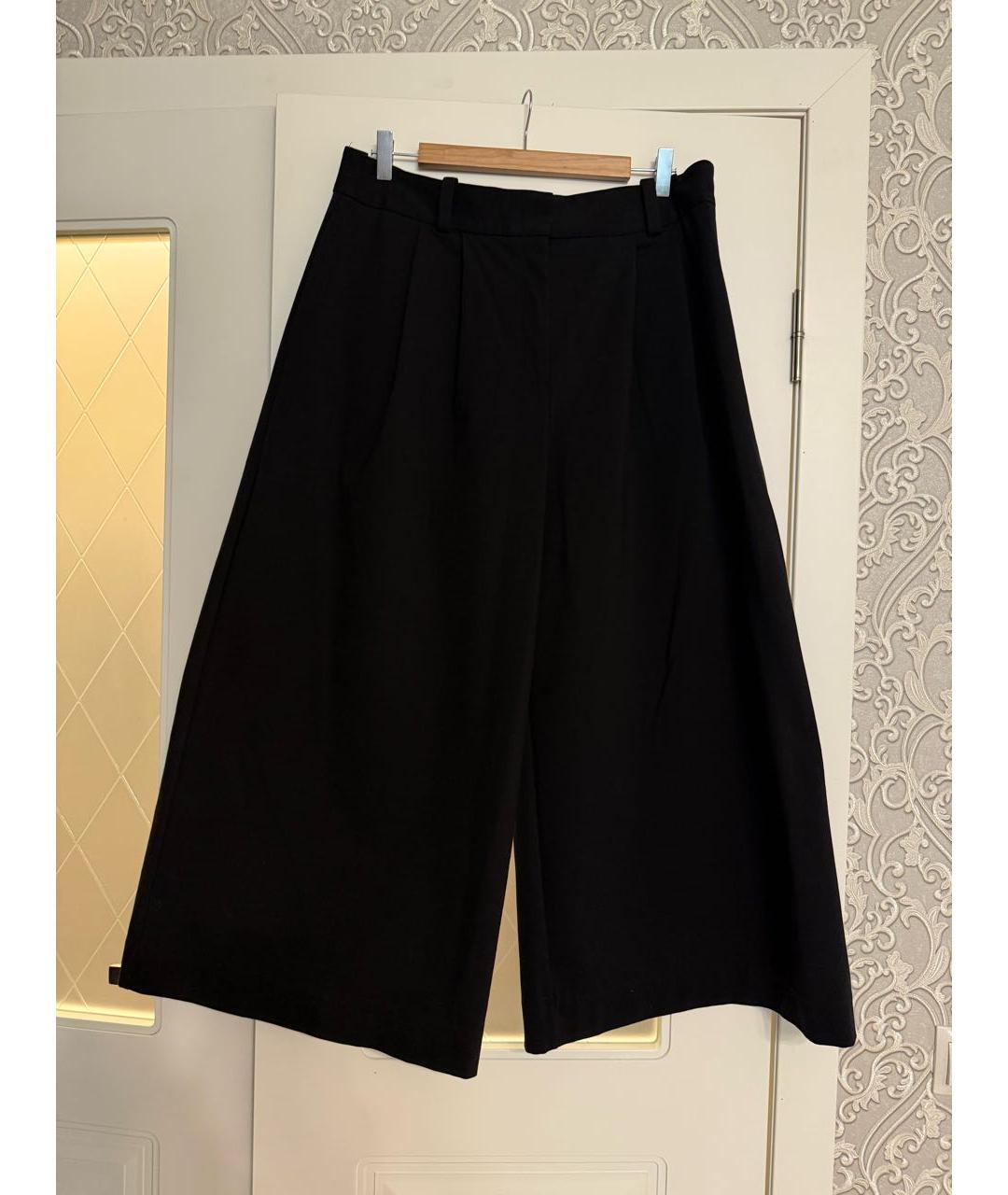 COS Черные хлопко-эластановые кюлоты, фото 5