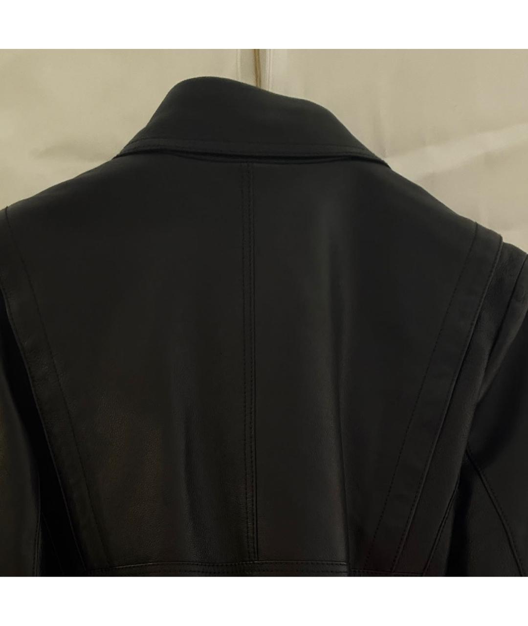 VALENTINO Черная кожаная куртка, фото 3