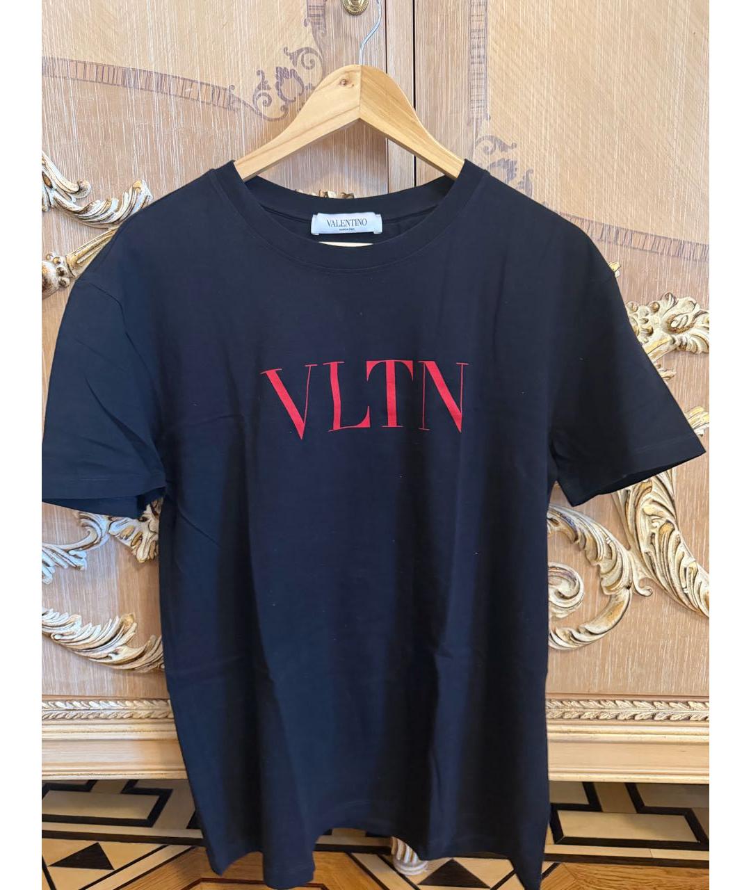 VALENTINO Черная хлопковая футболка, фото 5