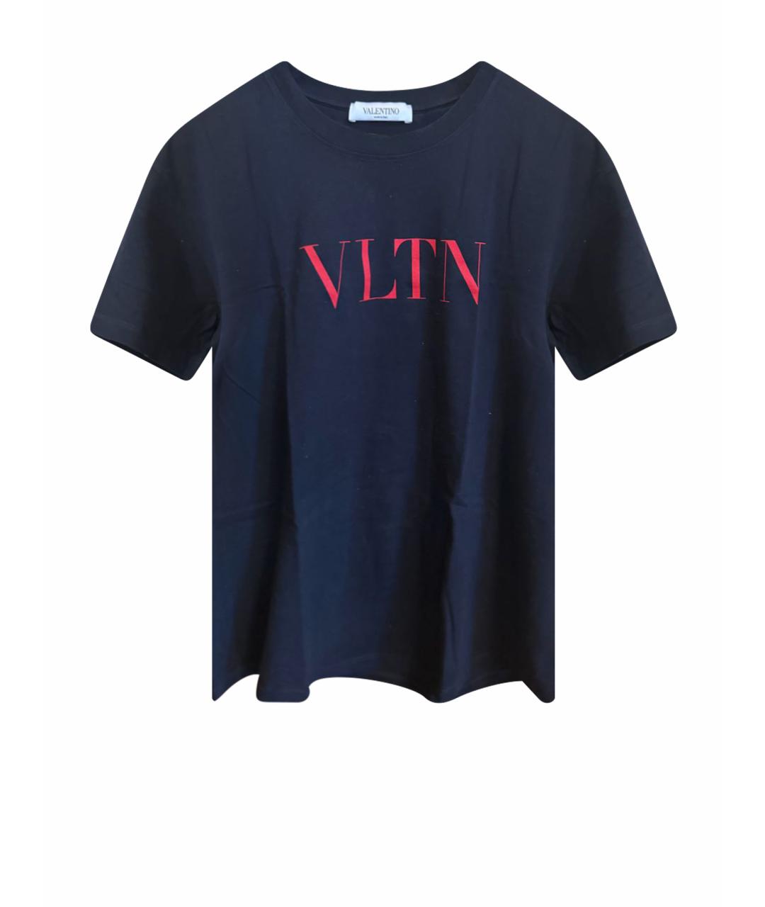 VALENTINO Черная хлопковая футболка, фото 1