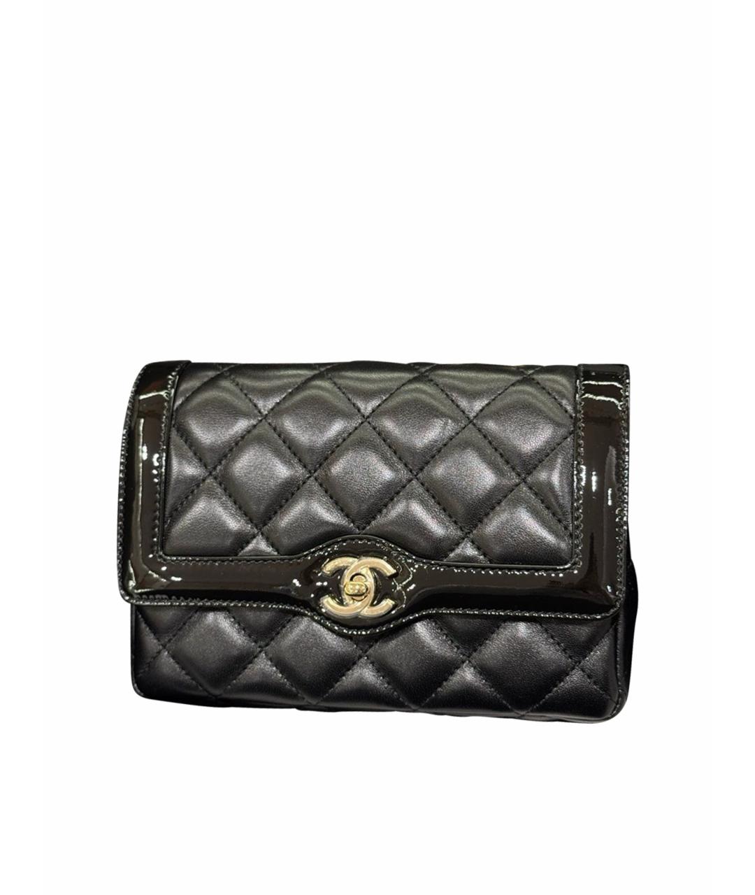 CHANEL Черная кожаная сумка через плечо, фото 1