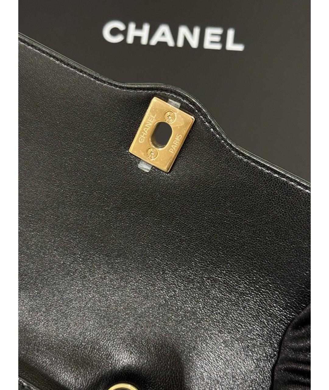 CHANEL Черная кожаная сумка через плечо, фото 4