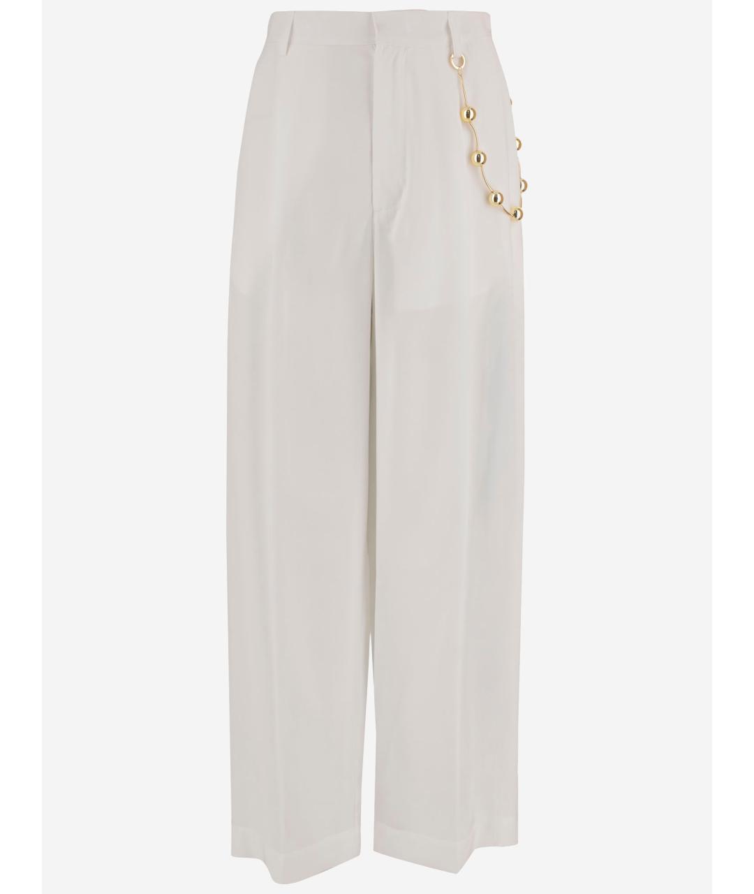 DARKPARK Белые вискозные брюки широкие, фото 1