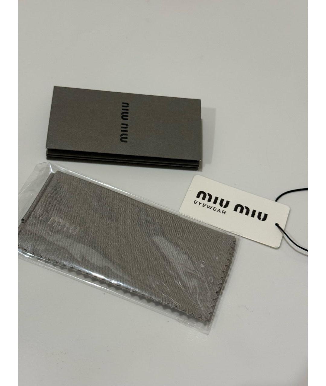 MIU MIU Серые пластиковые солнцезащитные очки, фото 5