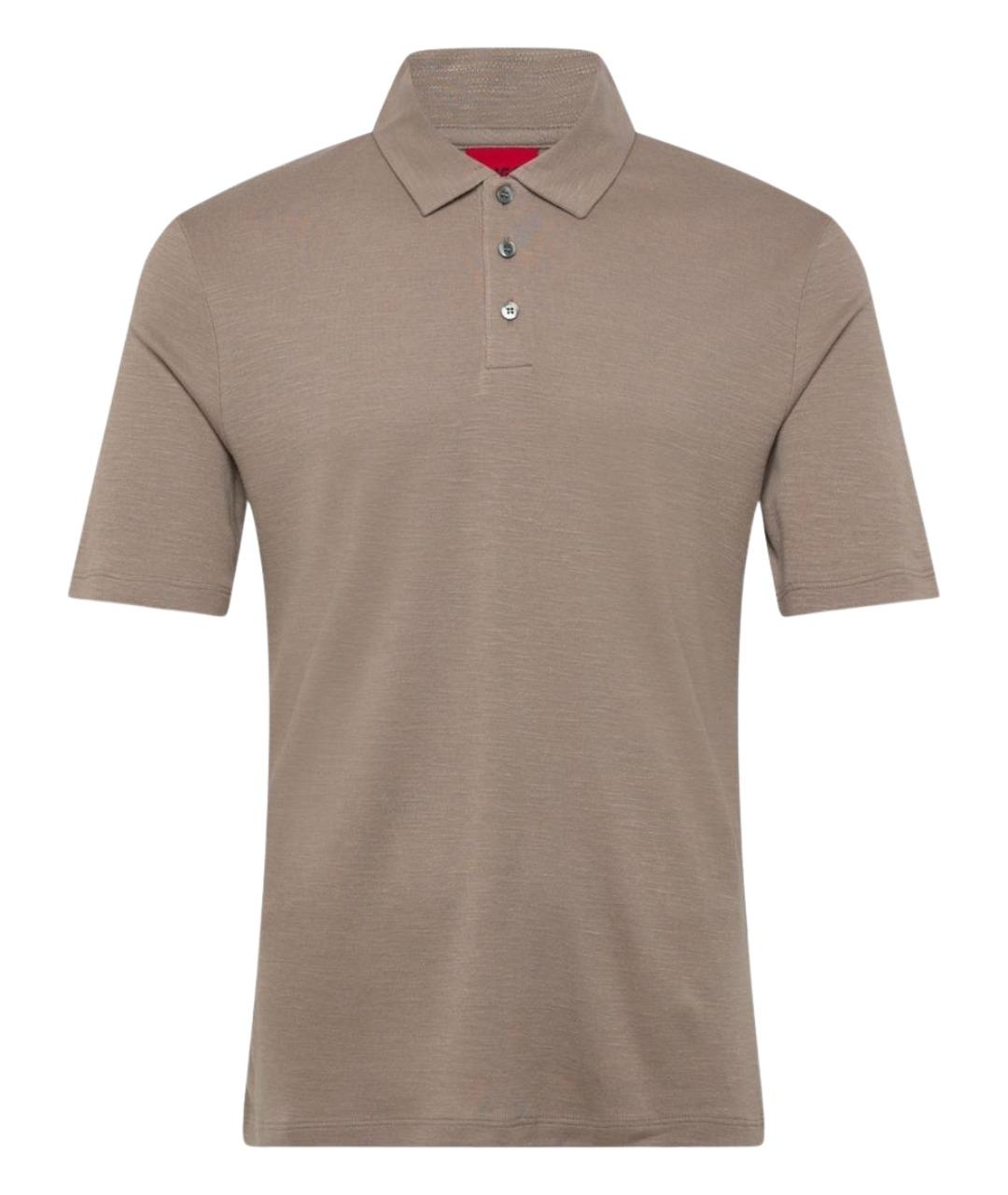 HUGO BOSS Бежевое поло с коротким рукавом, фото 1