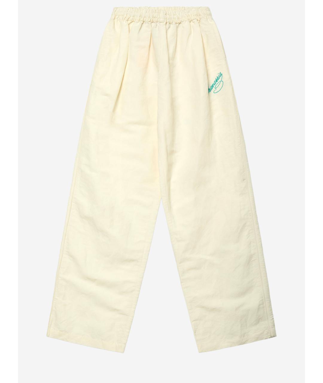 WILLY CHAVARRIA Бежевые полиэстеровые повседневные брюки, фото 1