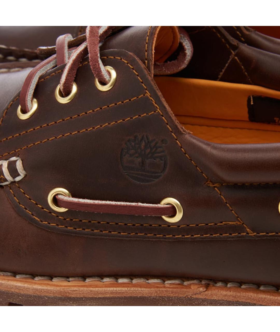 TIMBERLAND Коричневые кожаные низкие ботинки, фото 4