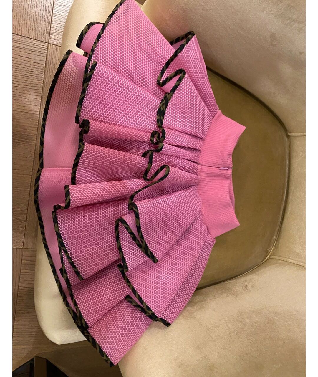 FENDI Розовая полиэстеровая юбка, фото 2
