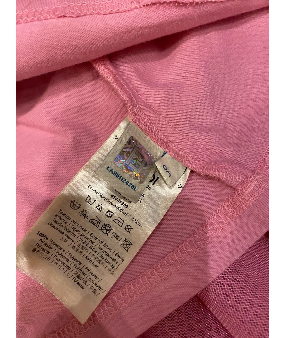 FENDI Розовая полиэстеровая юбка, фото 4