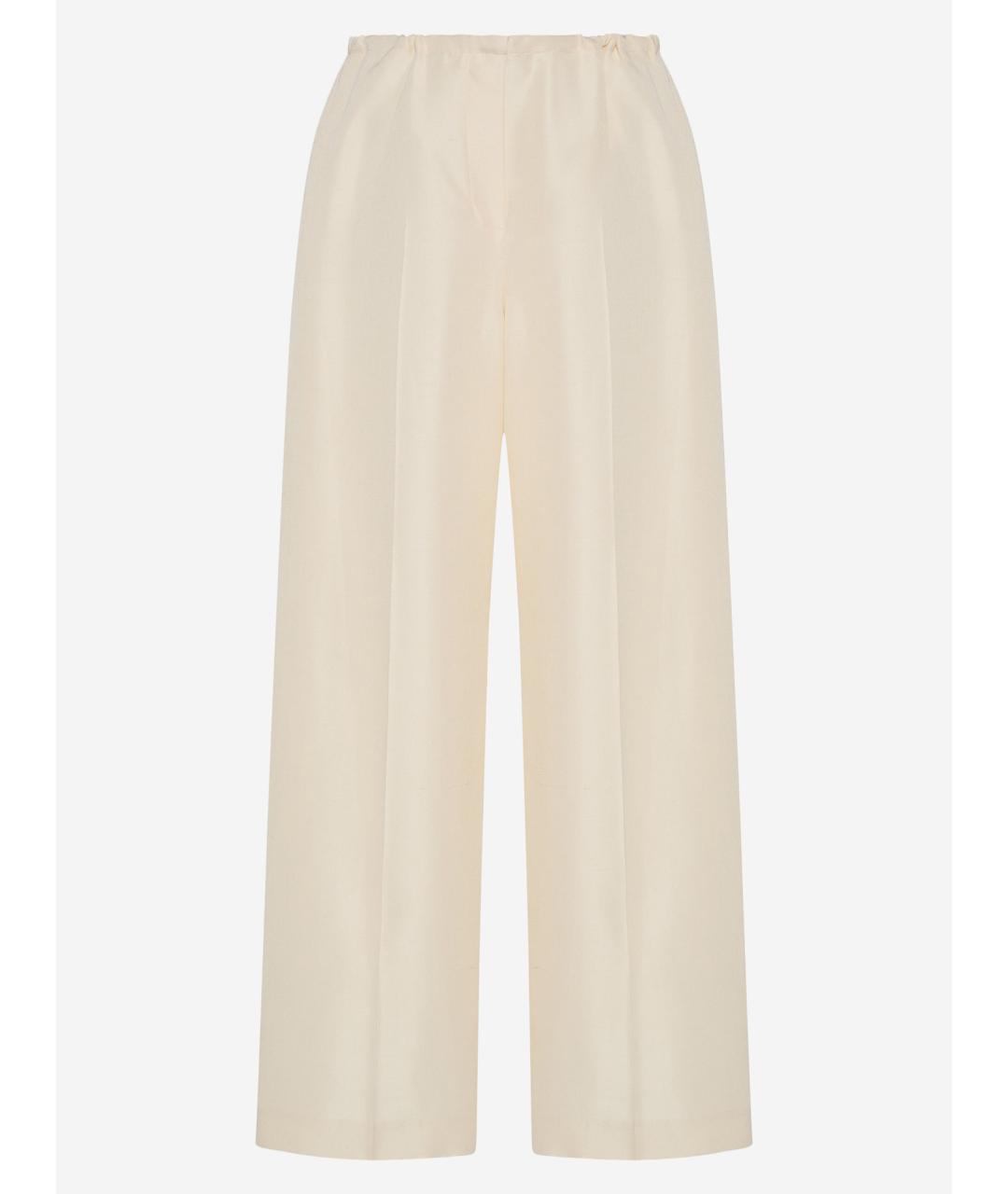 THE ROW Бежевая шелковая юбка миди, фото 4