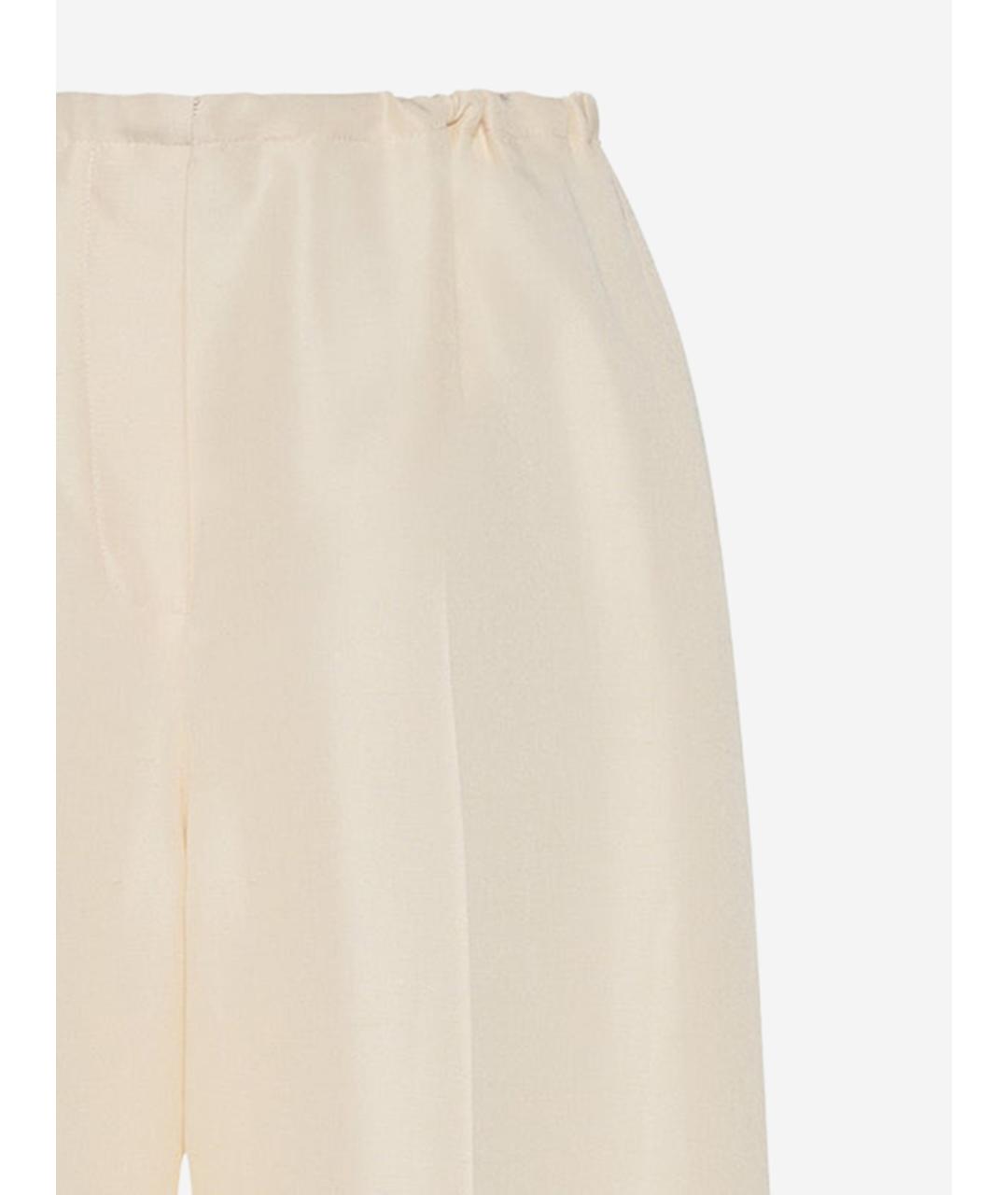 THE ROW Бежевая шелковая юбка миди, фото 3