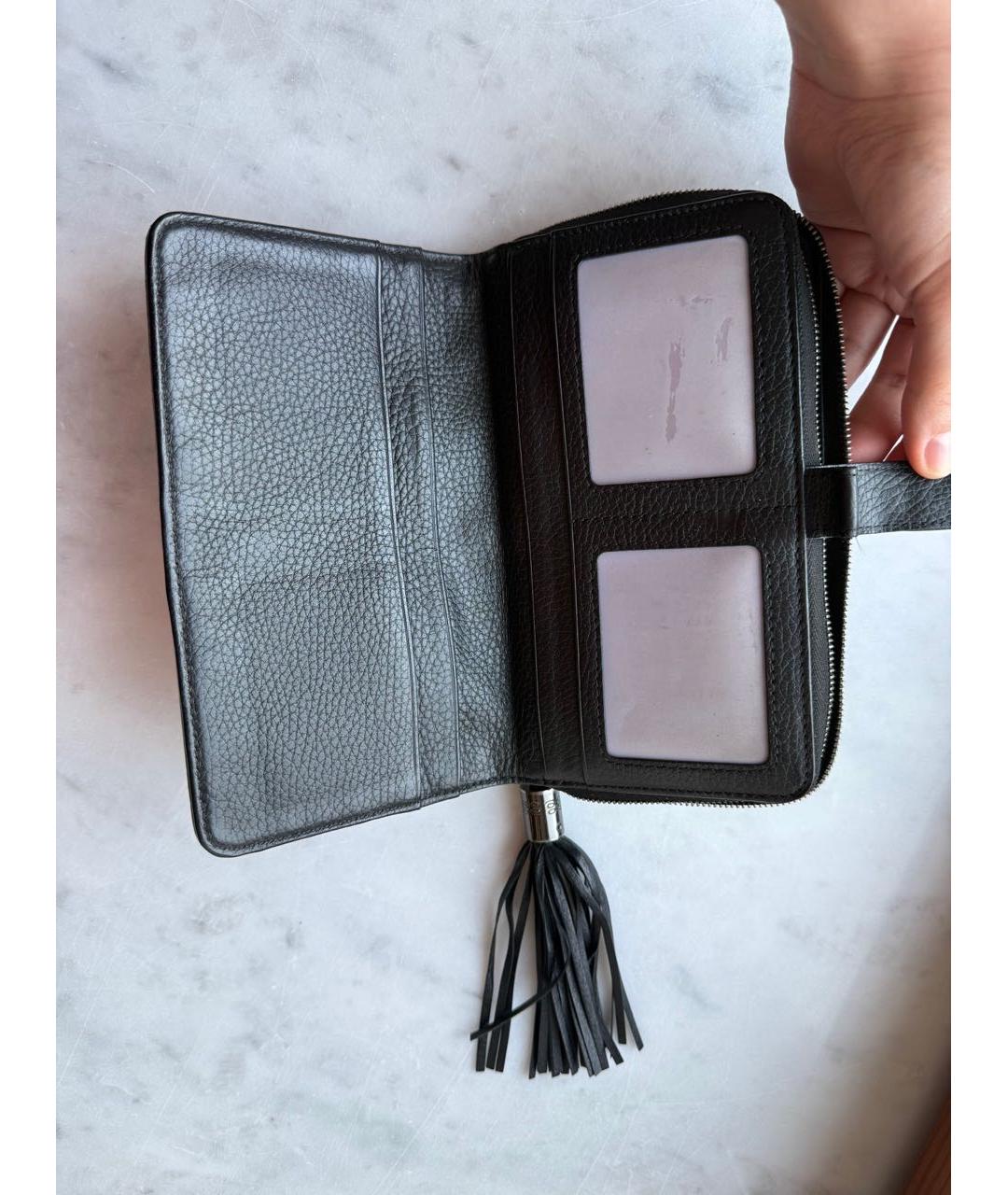 LANCEL Черный кожаный кошелек, фото 5