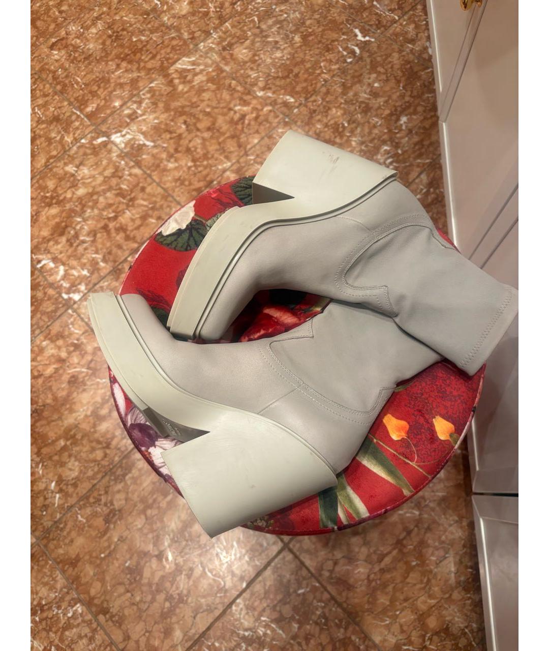 VIC MATIE Серые кожаные полусапоги, фото 3