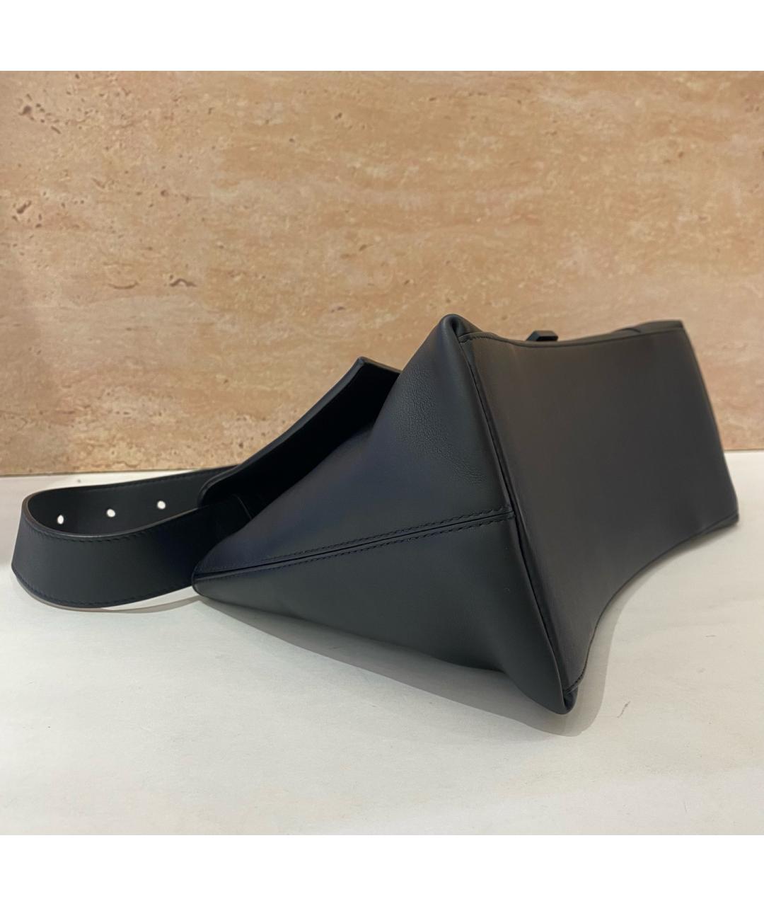 BALENCIAGA Черная кожаная сумка через плечо, фото 6