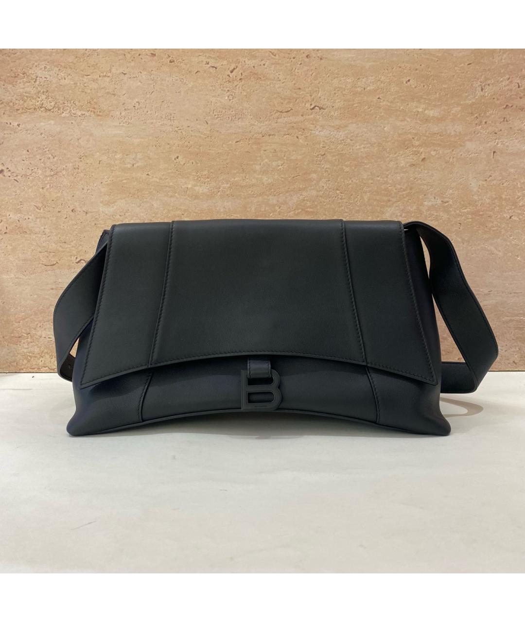 BALENCIAGA Черная кожаная сумка через плечо, фото 8