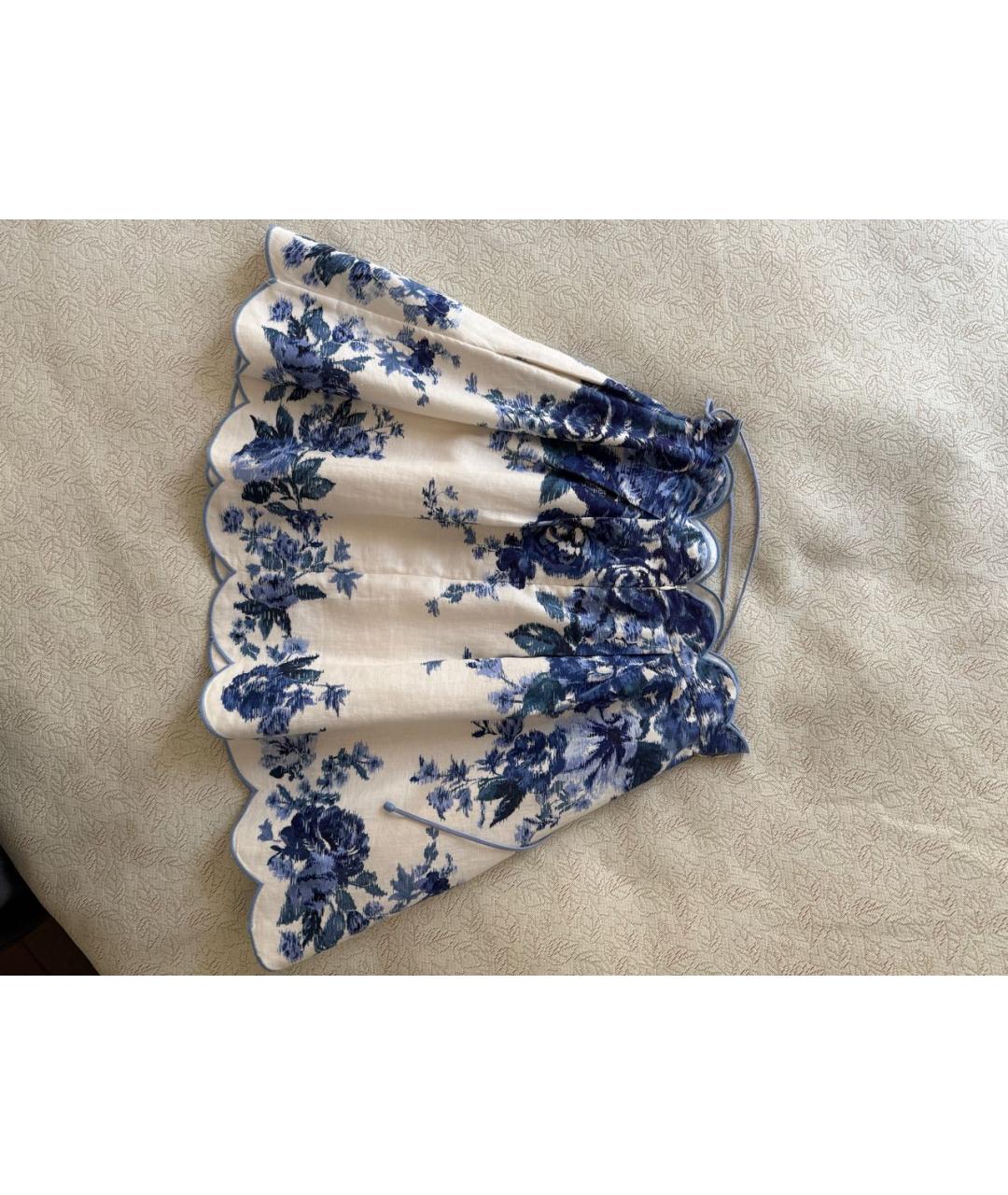 ZIMMERMANN Мульти льняная юбка мини, фото 2