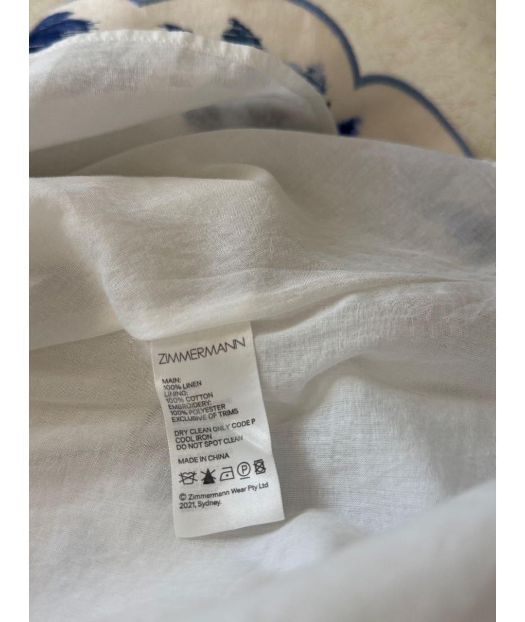 ZIMMERMANN Мульти льняная юбка мини, фото 5