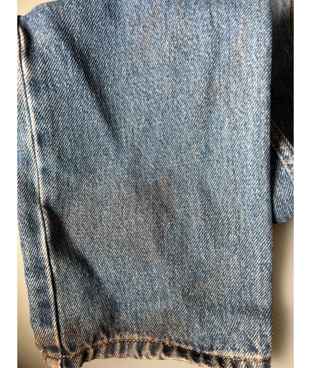 GUCCI Голубые хлопко-леновые джинсы слим, фото 6