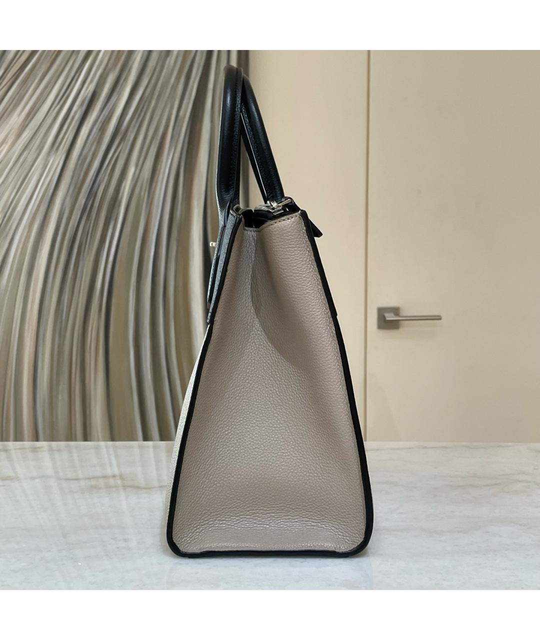 LOUIS VUITTON Серая кожаная сумка тоут, фото 4